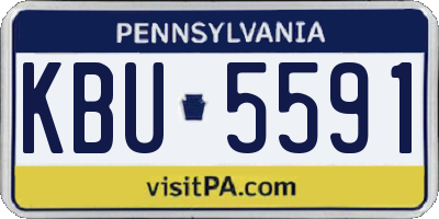 PA license plate KBU5591