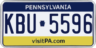 PA license plate KBU5596