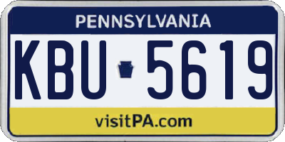 PA license plate KBU5619