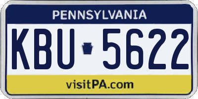 PA license plate KBU5622