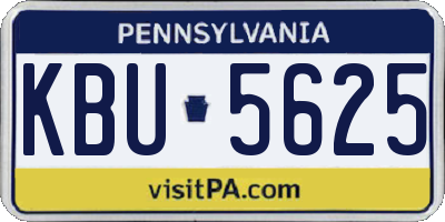PA license plate KBU5625