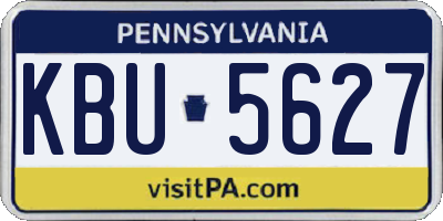 PA license plate KBU5627
