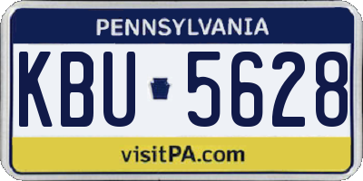 PA license plate KBU5628