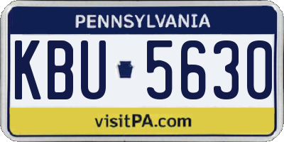 PA license plate KBU5630