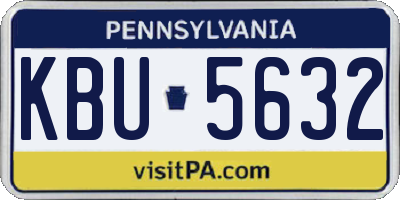 PA license plate KBU5632