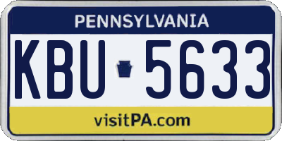 PA license plate KBU5633