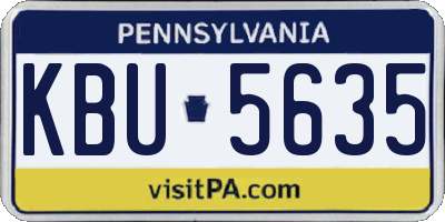 PA license plate KBU5635