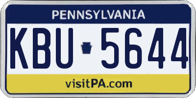 PA license plate KBU5644
