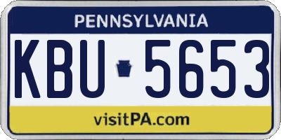 PA license plate KBU5653