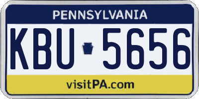 PA license plate KBU5656