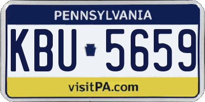 PA license plate KBU5659
