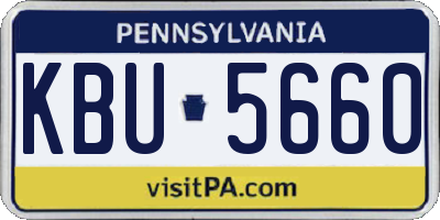 PA license plate KBU5660