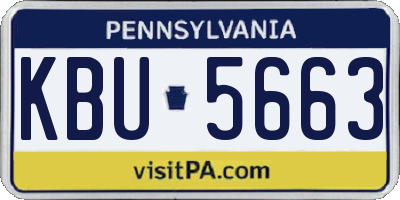 PA license plate KBU5663