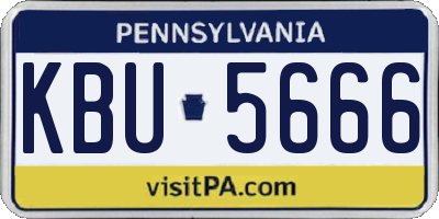 PA license plate KBU5666