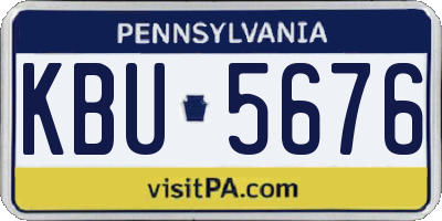 PA license plate KBU5676