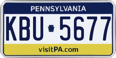 PA license plate KBU5677