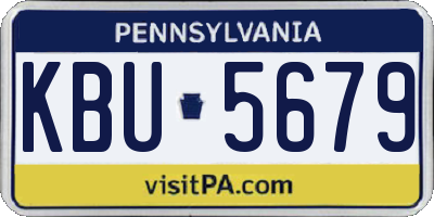 PA license plate KBU5679