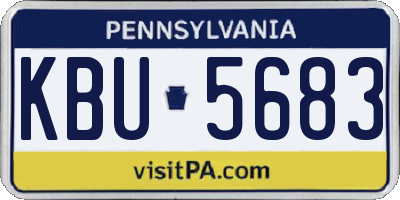 PA license plate KBU5683