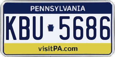 PA license plate KBU5686