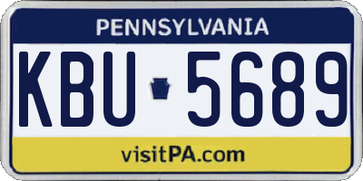 PA license plate KBU5689