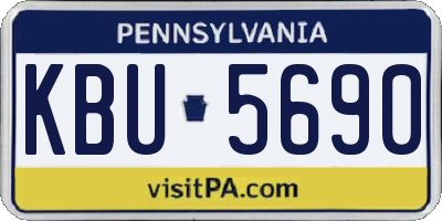PA license plate KBU5690