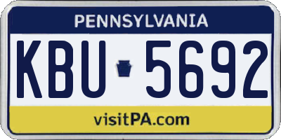 PA license plate KBU5692