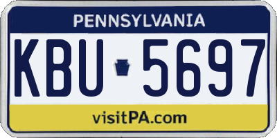 PA license plate KBU5697