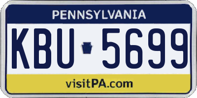 PA license plate KBU5699