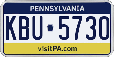 PA license plate KBU5730