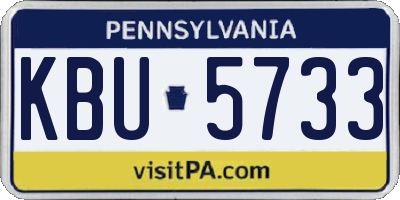 PA license plate KBU5733