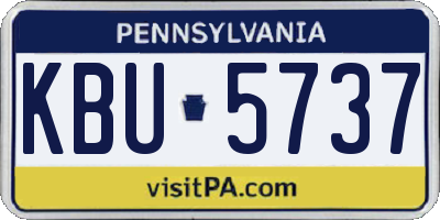 PA license plate KBU5737