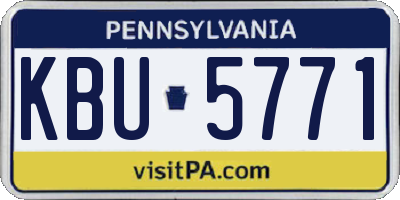 PA license plate KBU5771