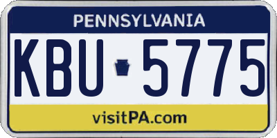 PA license plate KBU5775