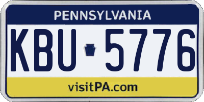 PA license plate KBU5776