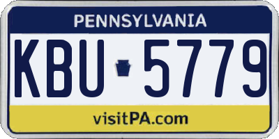 PA license plate KBU5779