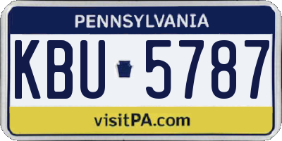PA license plate KBU5787