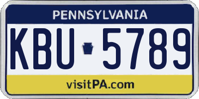 PA license plate KBU5789