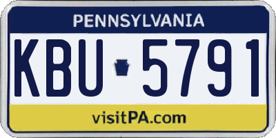 PA license plate KBU5791