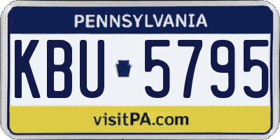PA license plate KBU5795
