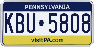 PA license plate KBU5808