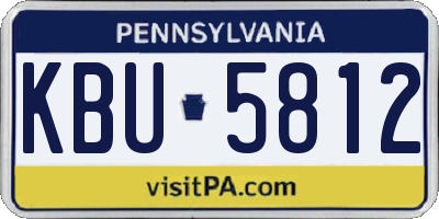PA license plate KBU5812