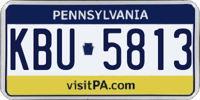 PA license plate KBU5813