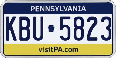 PA license plate KBU5823