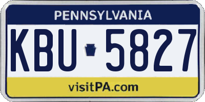 PA license plate KBU5827