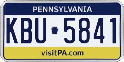 PA license plate KBU5841