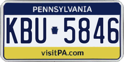 PA license plate KBU5846