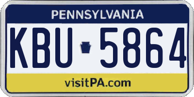 PA license plate KBU5864