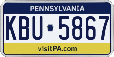 PA license plate KBU5867