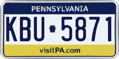 PA license plate KBU5871