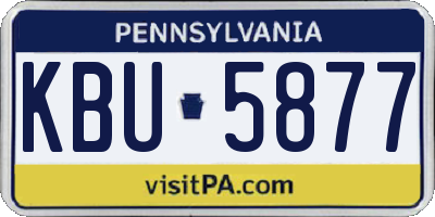 PA license plate KBU5877